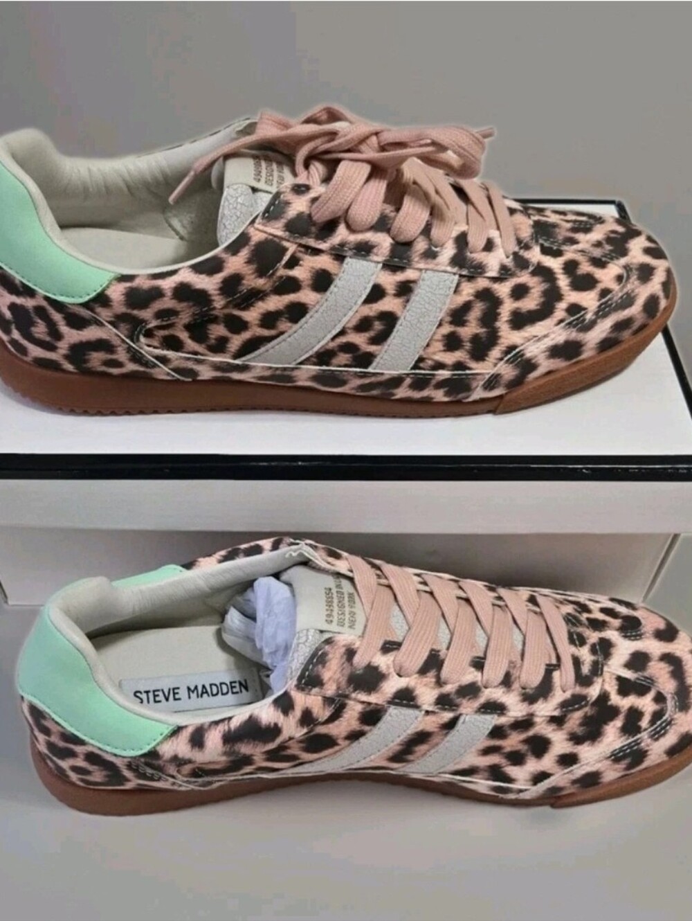 Steve Madden Nirvanna Leopard Print Sneakers Women Size 9.5 New - Picture 5 of 6